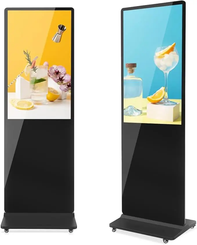 43-palcový vnútorný voľne stojaci digitálny stojan na báze Android LCD obrazovka kiosk vertikálny monitor na reklamné zobrazenie médií