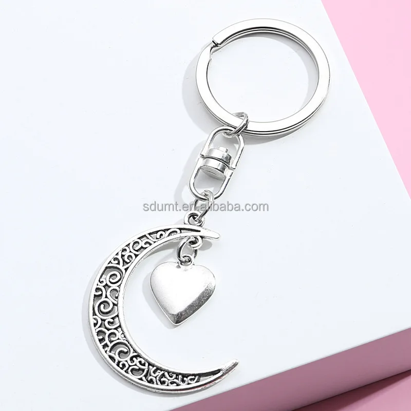 Metal Keychains Moon Pendant Moon Key Ring Key Chain - Buy Moon ...