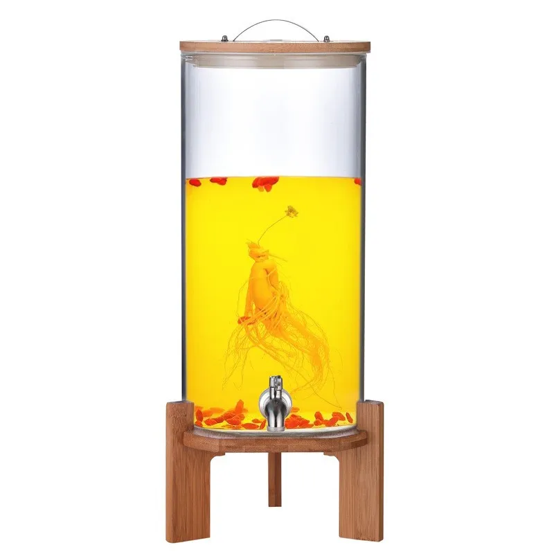 Диспенсер для напитков ручной работы из боросиликатного прозрачного стекла 10 л диспенсер воды с краном и