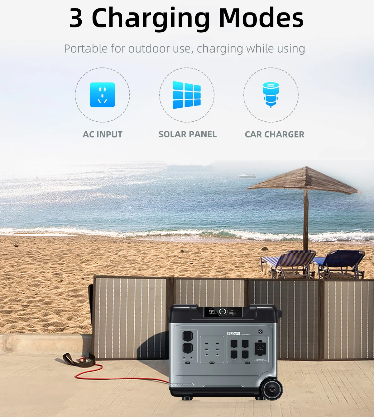 product 5120wh rechargeable backup power lifepo4 battery emergency solar generator portable power station 4000w-28