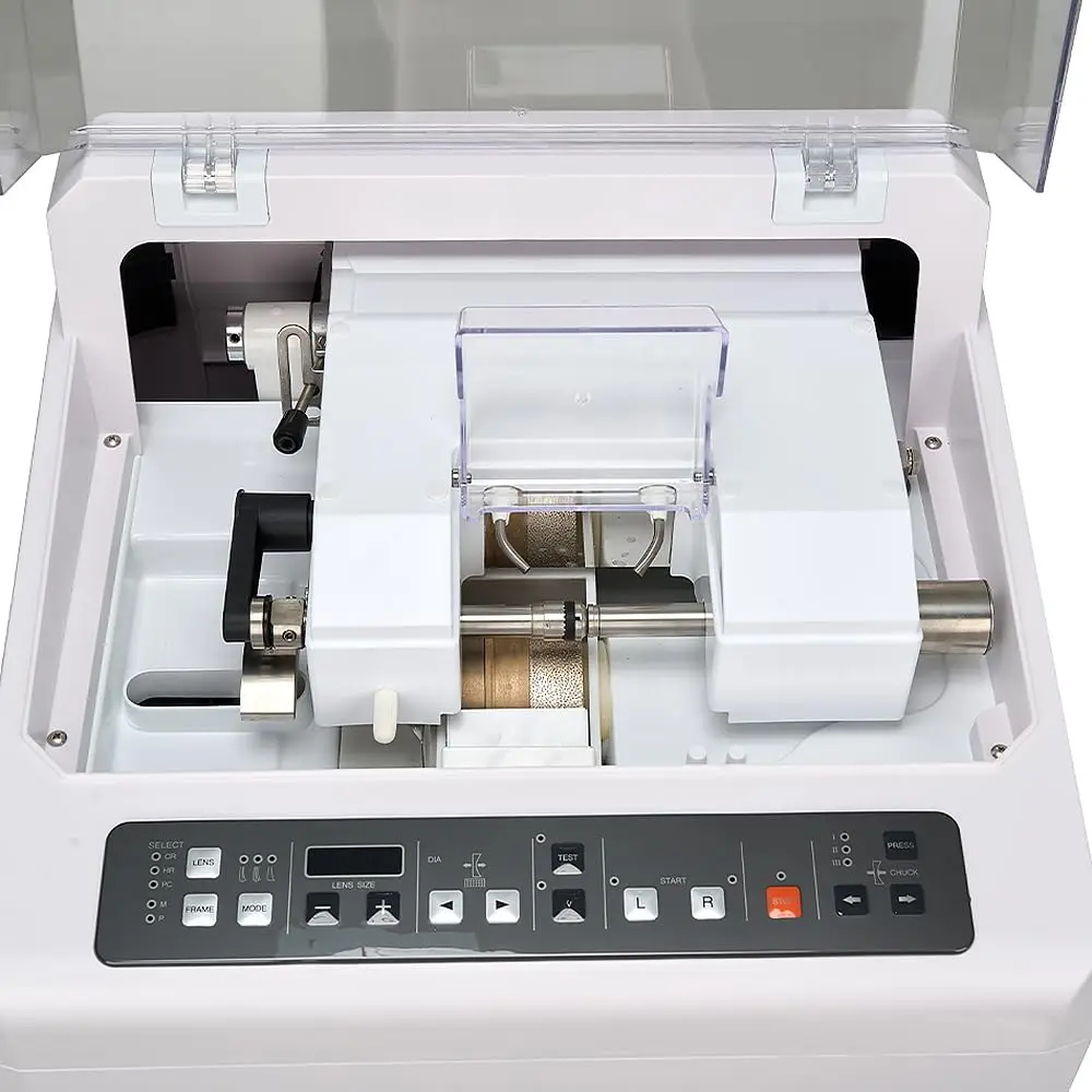 SJG-7100 Automatic Lens Edger Optical Lens Grinder Machine for CR39 Glass PC Lenses with Polishing and Beveling 110V 220V