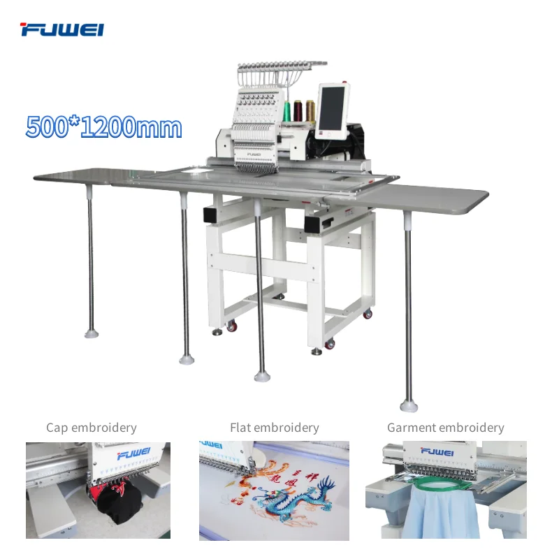 Fuwei 15 Needles Super Large Format 500*1200mm Computerized Embroidery Machine Single Head for Big Lun Pictures