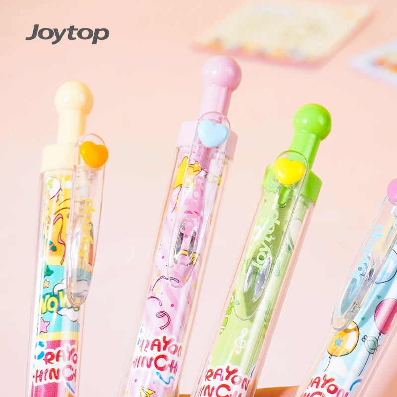 Joytop Shin Chan Heart Double Layer Gel Pen Set - Cute, Colorful