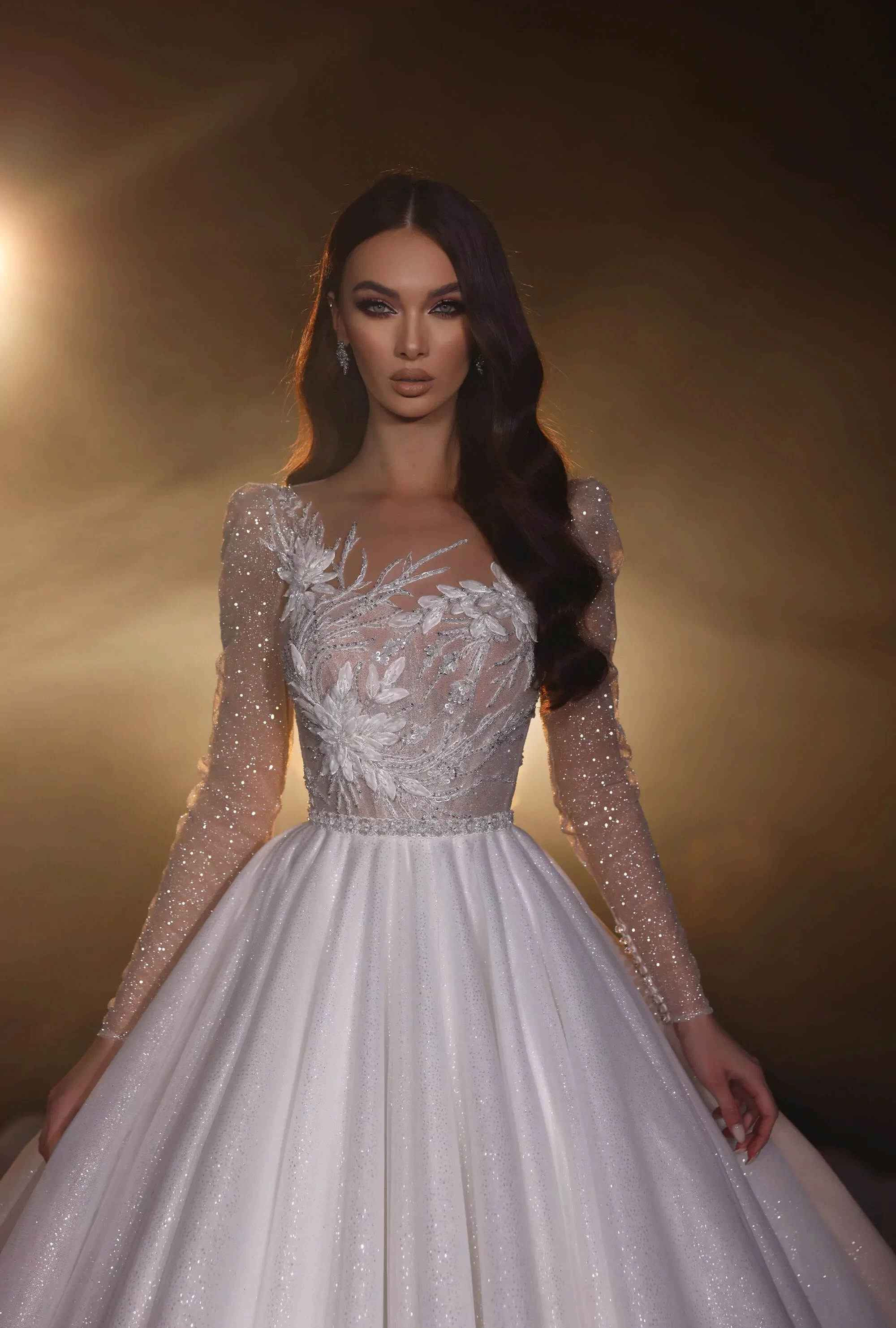 gold beaded maxi dress Train Wedding Dress Pearl Embellished Strapless