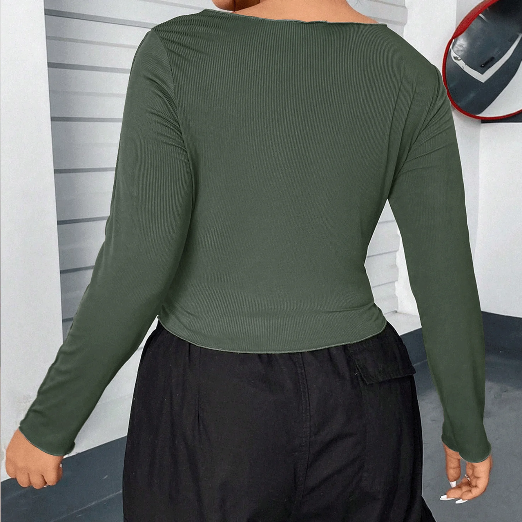 New Design Wholesale Ladies Slim Fit Plain Plus Size T-shirt V Neck ...