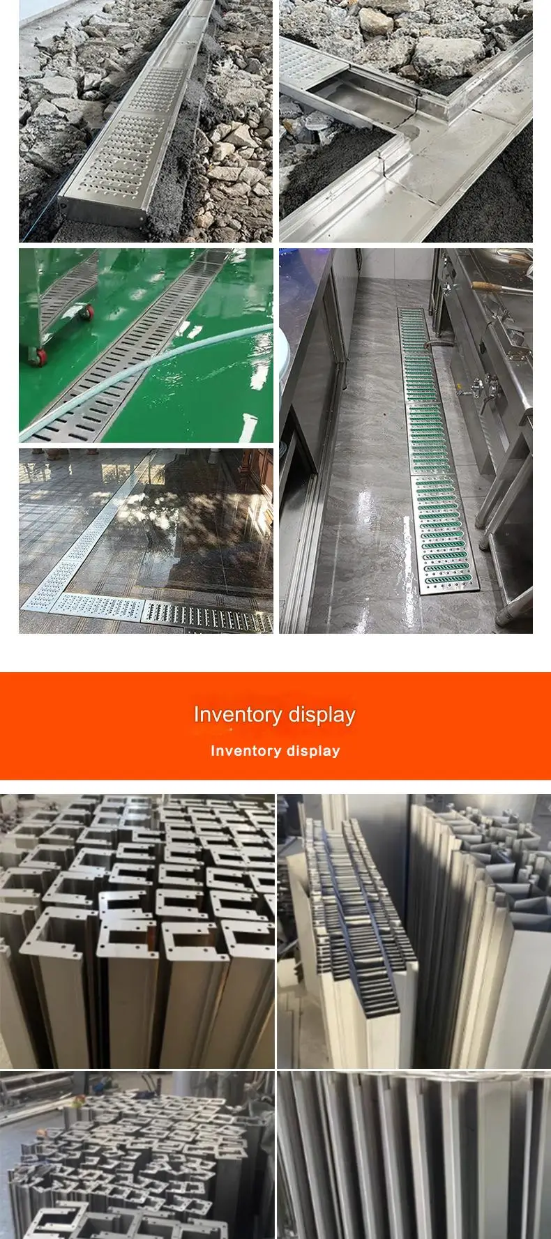 Customized 304 Stainless Steel Finished Gutters U Channel Drain Pipe