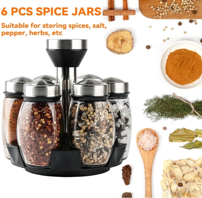 Revolving Spice Rack Organize Herbs Spices Efficiently