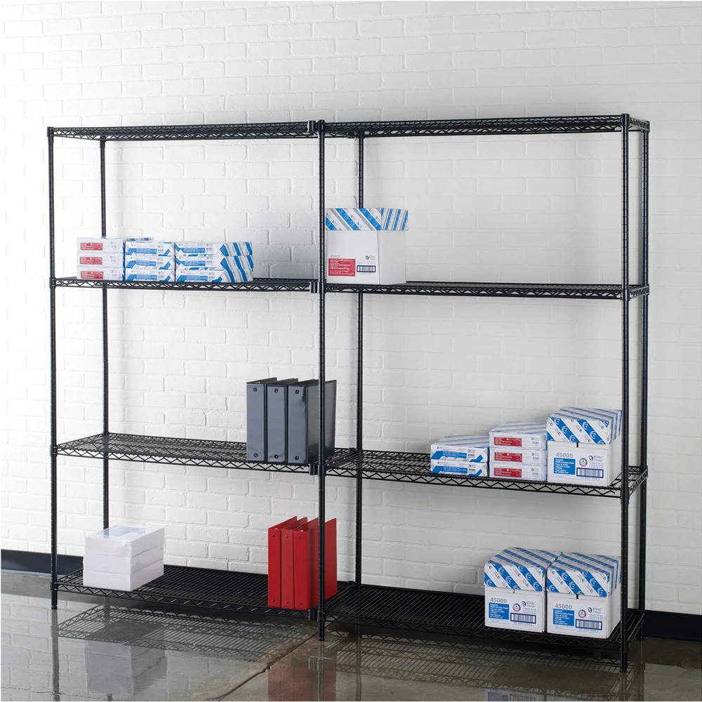 4 Tire Storage Metal Wire Shelving 250kg Per Shelf Capacity Commercial Heavy Duty Wire Rack Shelf Organization OEM&ODM Black
