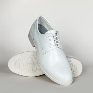 Low-top Lace-up Business Shoes for Men Rubber Sole Anti slip White Chef Shoes  Comfortable Dress Shoes for Indoor and Outdoor