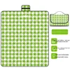 Tapis de pique-nique à ultrasons à carreaux verts et blancs