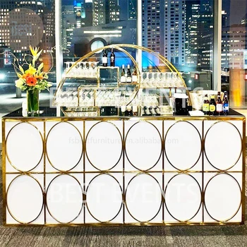 Luxury Hot Selling Stainless Steel Frame Circle Folding Banquet Party Wedding Rental Bar Table