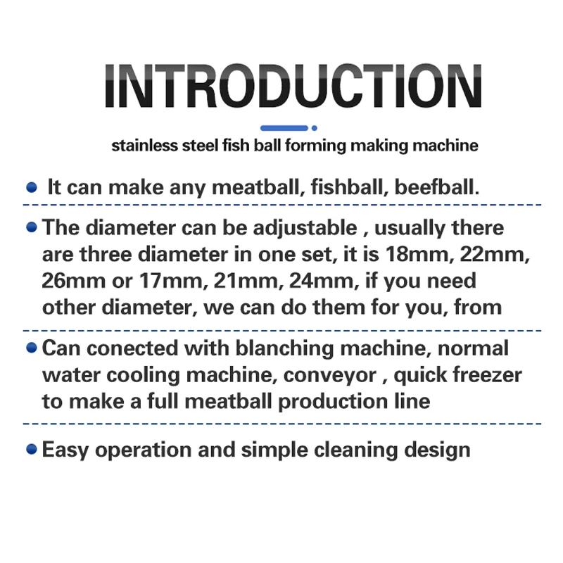 TCA High Quality Internal Meatball Forming Machine Fish Meat Ball Making Machine for Sale