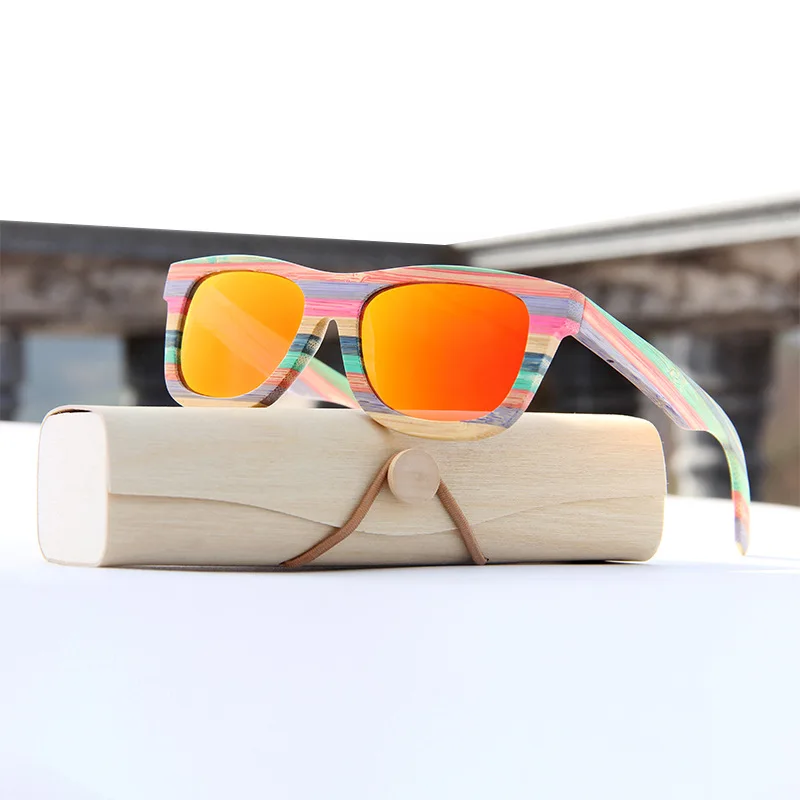 Gafas Polarizadas De Bambú Con Bolsa Y Tela,Lentes De Bambú De Alta Calidad  Con Rayas De Color Personalizadas - Buy Gafas De Sol De Madera  Personalizado,Personalizado Grabado Gafas De Sol De Bambú,Gafas