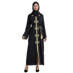 2026 Middle Eastern Party Festive Modest Abaya Muslim Dress Arabic Oman Diamond Robe Dubai Moroccan Kaftan Women Polyester Ankle