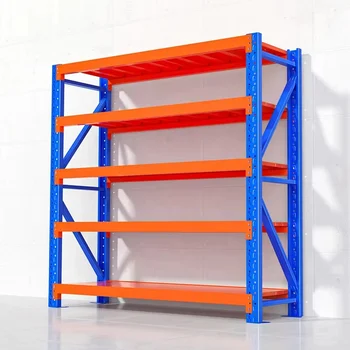 Customizable Heavy-Duty Boltless Metal Rack Shelf Adjustable Supermarket Warehouse Storage Medium Duty Shelf