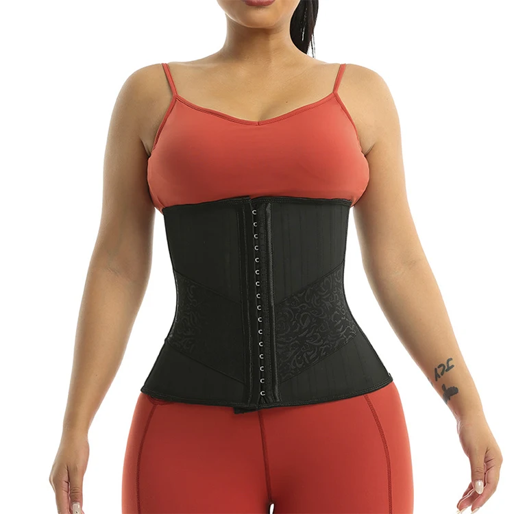 ZOYIAME Custom 25 Steel Bones Corset Women Latex Waist Trainer with High Compression Elastic Band