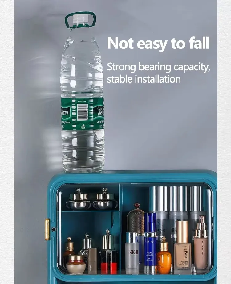 Large Capacity Waterproof & Dustproof Transparent Plastic Storage Box for Bathroom & Kitchen Wall for Organization & Aesthetics manufacture