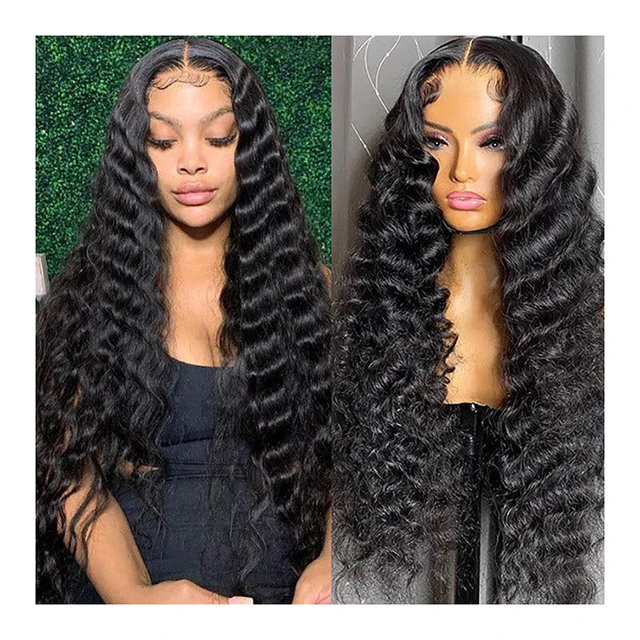 Raw Vietnamese Wig Human Hair Deep Wave Lace Front Wigs Human Hair Wholesale Glueless HD Full Lace Frontal Wigs For Black Women