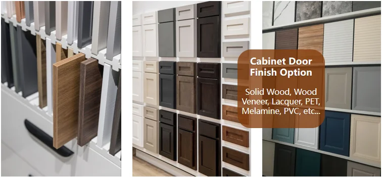 Professional Custom Design Modern Style Gray Color Door  Wood Veneer Kitchen Cabinet factory