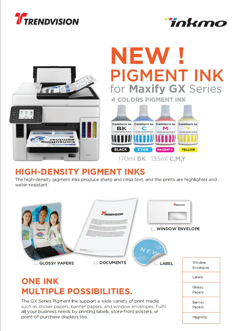 Tinta Pigmen Baru Untuk Canon Seri Gx G 