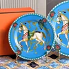 Horse galloping in the spring breeze-blue 8inch
