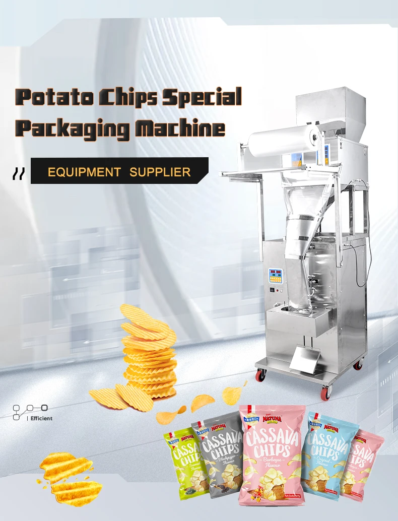 Fully Automatic Vertical Potato Chips Packaging Machine With Nitrogen Banana Chips Plantain 6437