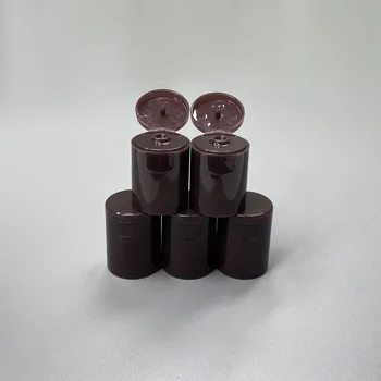 New Arrival 24/420 Long Neck Flip Top Cap Makeup Skin Care Bottle Snap Top Caps 24mm Glossy Flip Cap