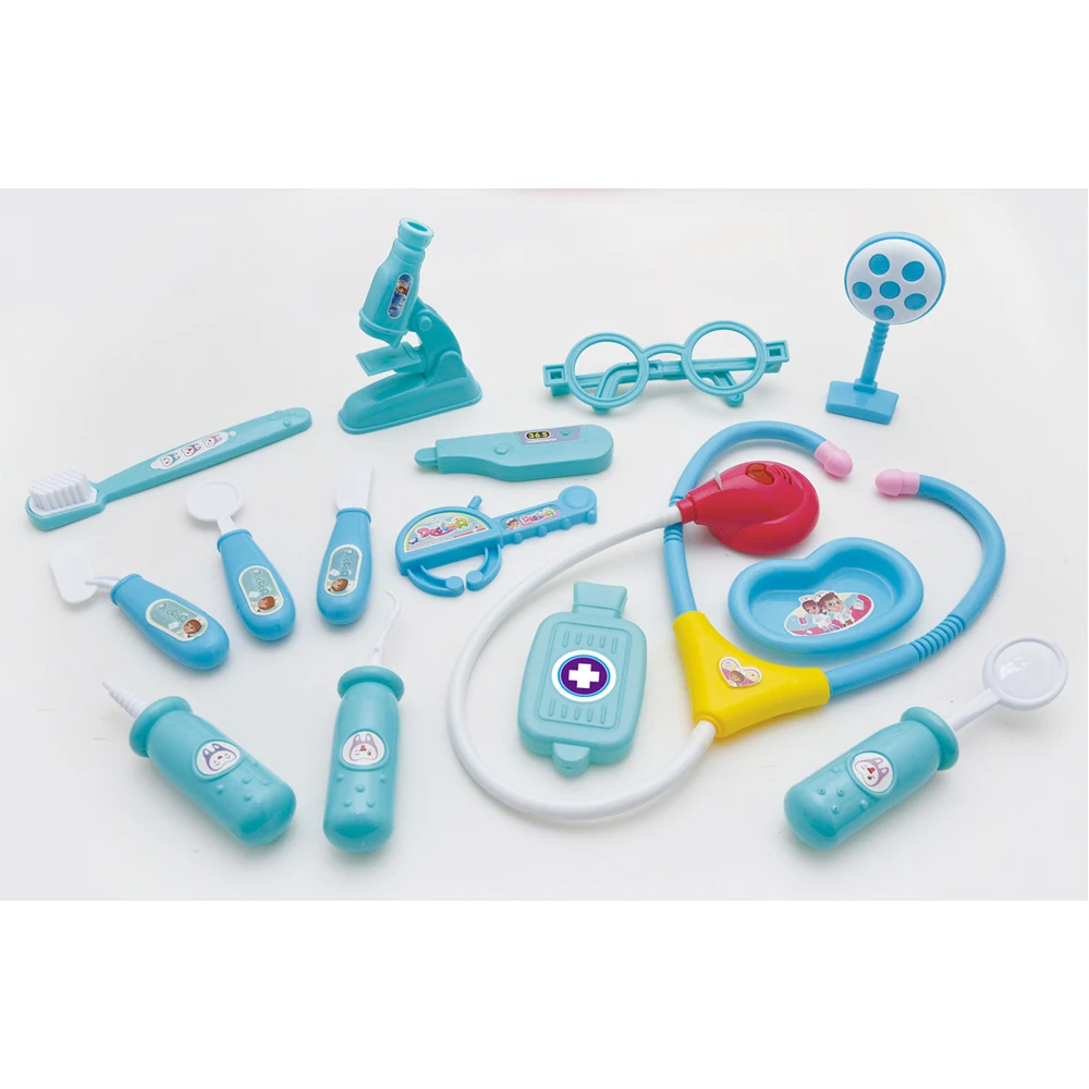 Оптовая продажа, недорогой стетоскоп для ролевых игр, микроскоп, игровой набор, докторская игрушка с подсветкой