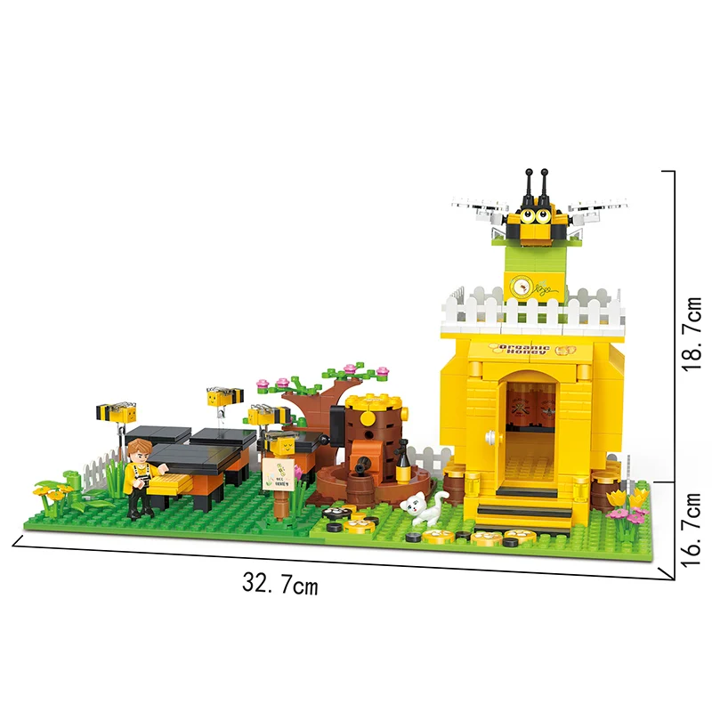 COGO New Build Block Series Construction Kids Bricks Plastic Farm Building Blocks Set