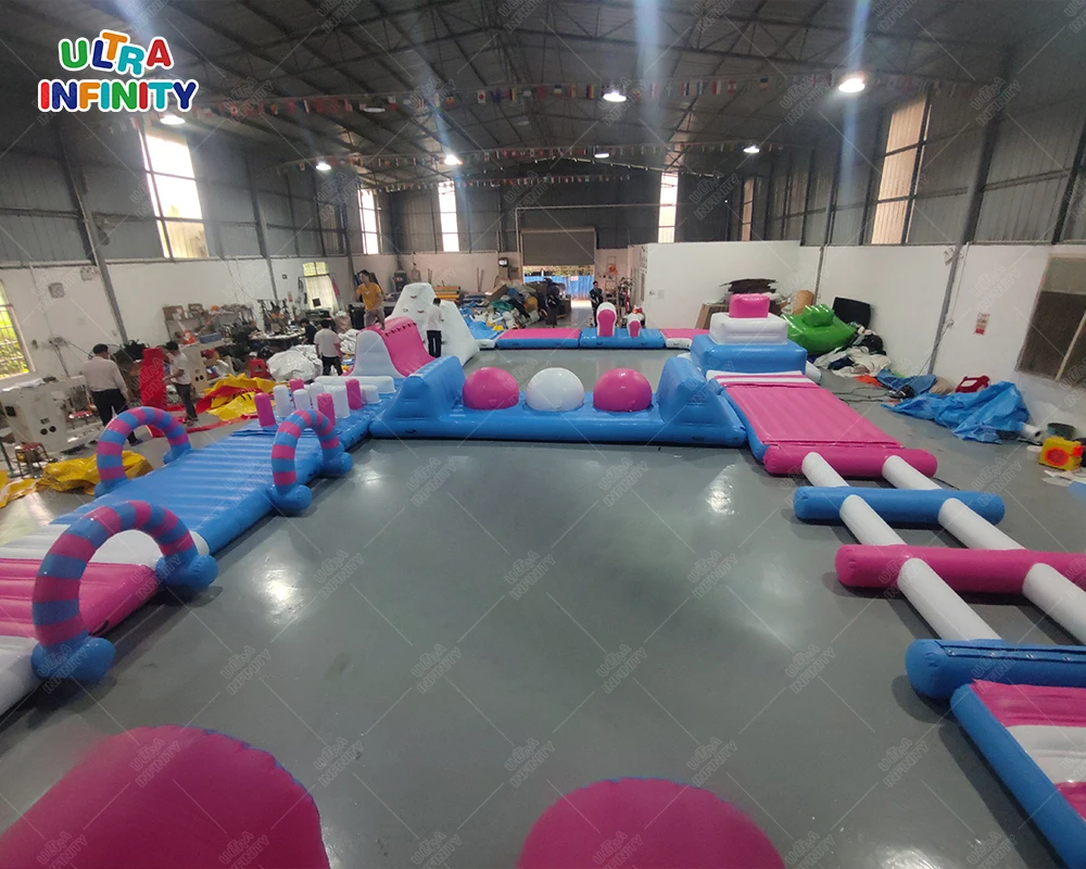 Outdoor Inflatable Water Park Obstacle Course Game Aqua Park Amusement
