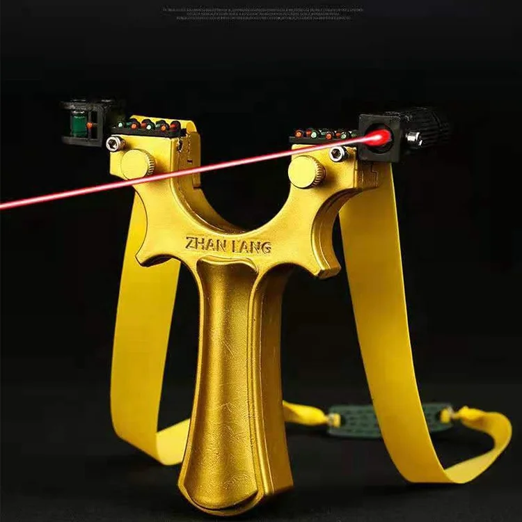 Resin Shooting Hunting Slingshot With Laser And Rubber Band Sling Shot
