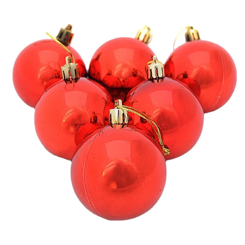 Universal Red Light Large Plating Ball Christmas Tree Decoration Ball Plastic Christmas Ball 200mm