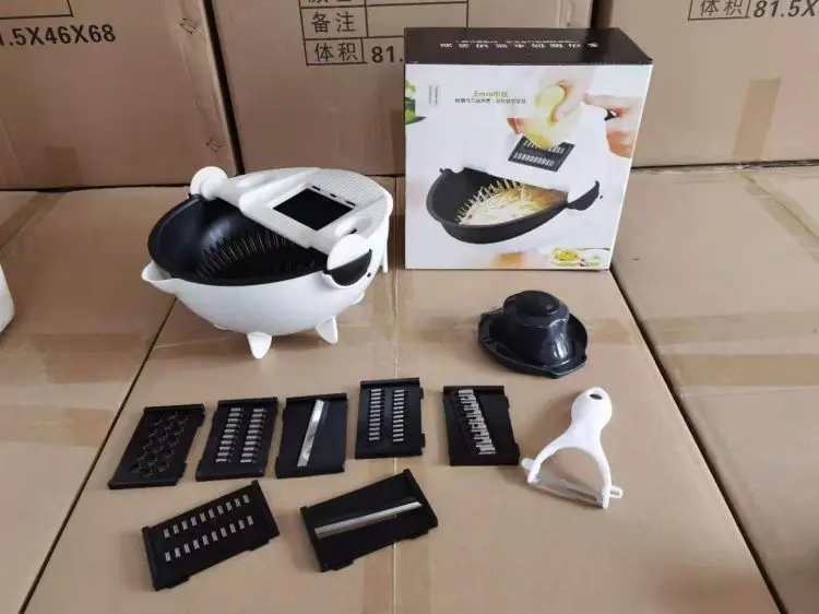 9 in 1 Anti-Hand Injury Vegetable Chopper Tool Stainless Steel and Plastic Grip Safe and New Condition