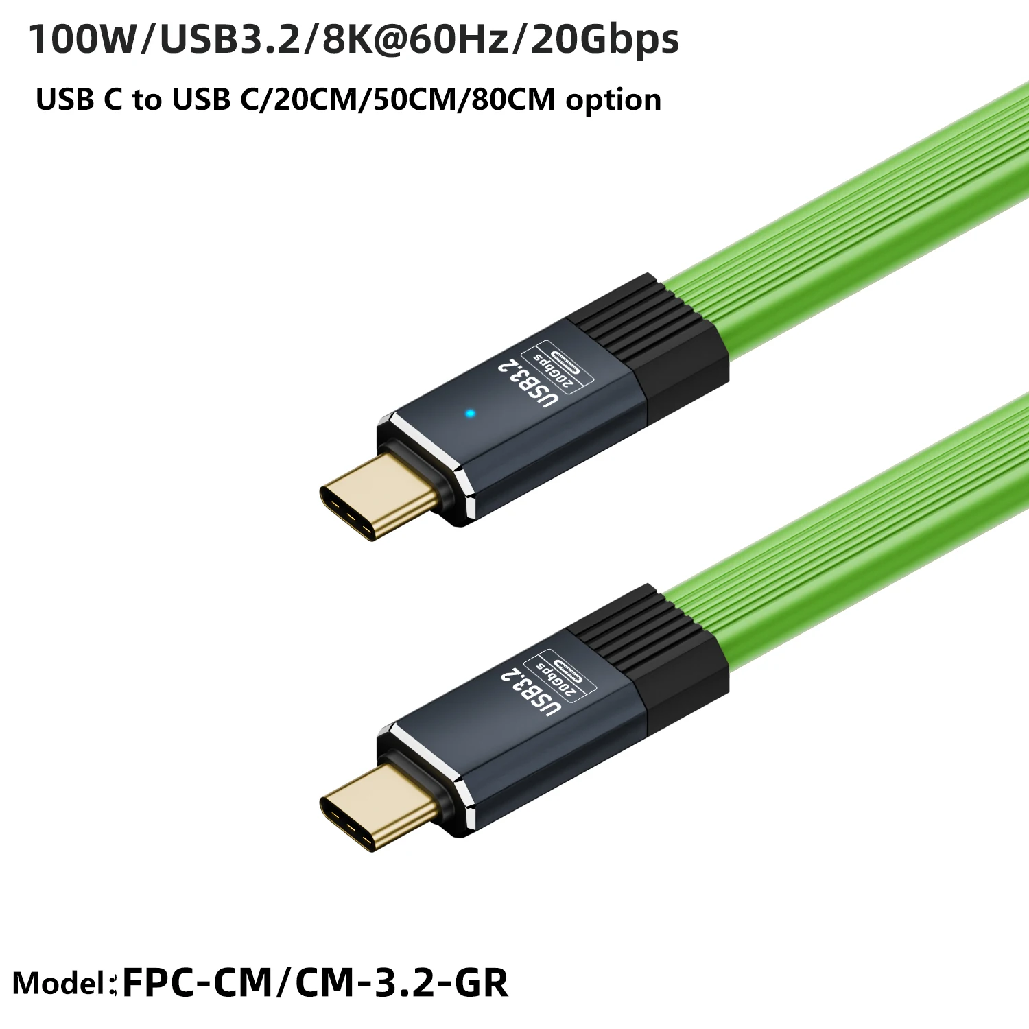 USB C Type C 3.2 Usb Cable for Laptop Max 100w Output OTG 8K HD for Video TV Earphone Phone Power Bank Charging Cable