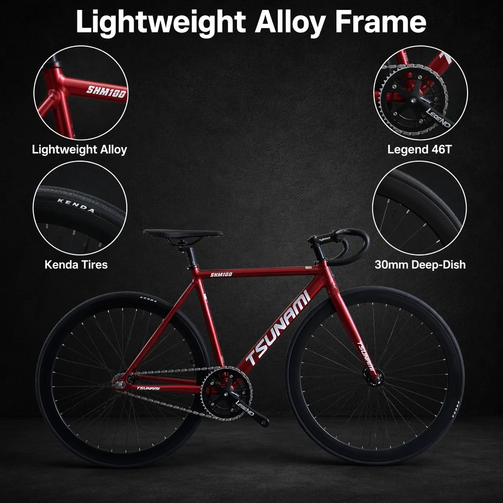 tsunami snm100 Lサイズ TSUNAMI SNM100 - Lightweight Aluminum Fixed Gear Bike