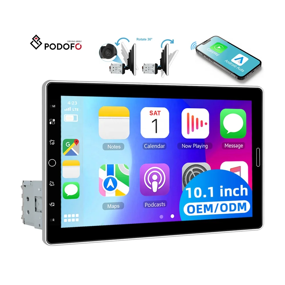 Podofo 1 Din Car Stereo 10.1