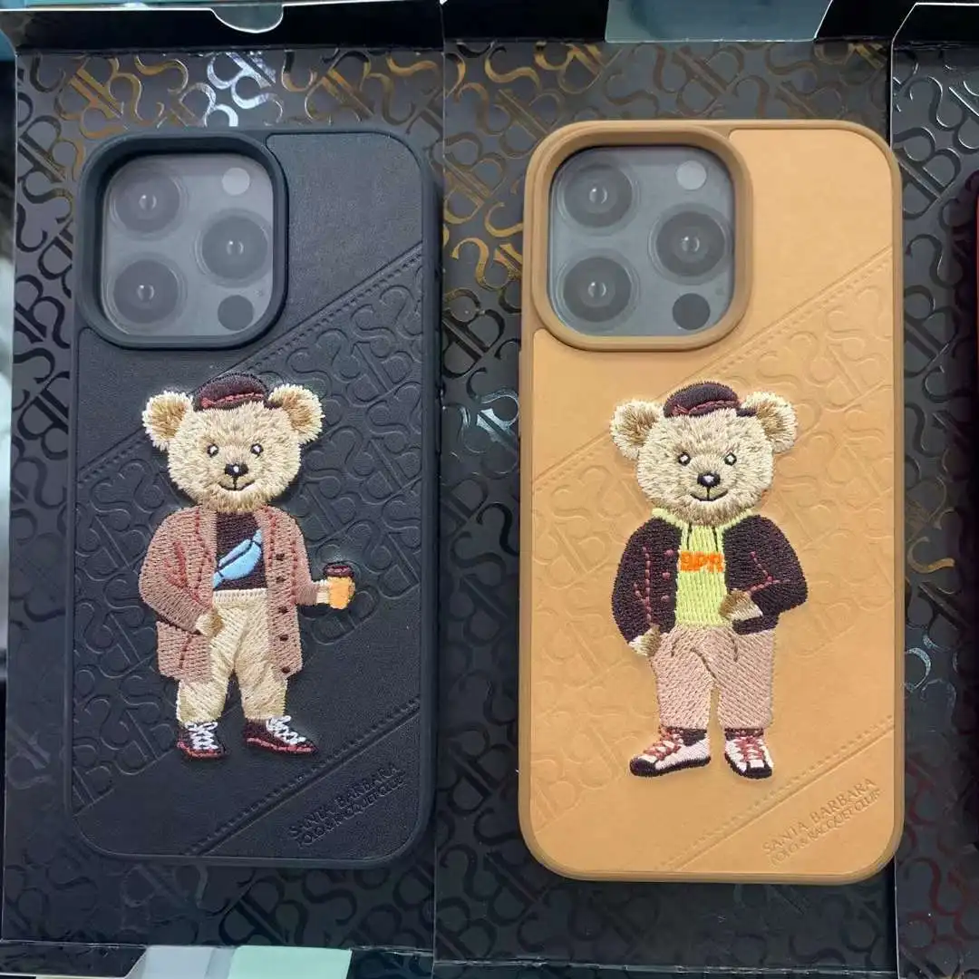 Polo Iphone 12 Pro Max Casing POLO Bear Leather Embroidered Case For IPhone 13 Pro Max Polo Iphone 12 Pro Max Casing POLO Bear Leather Embroidered Case For IPhone 13 Pro Max