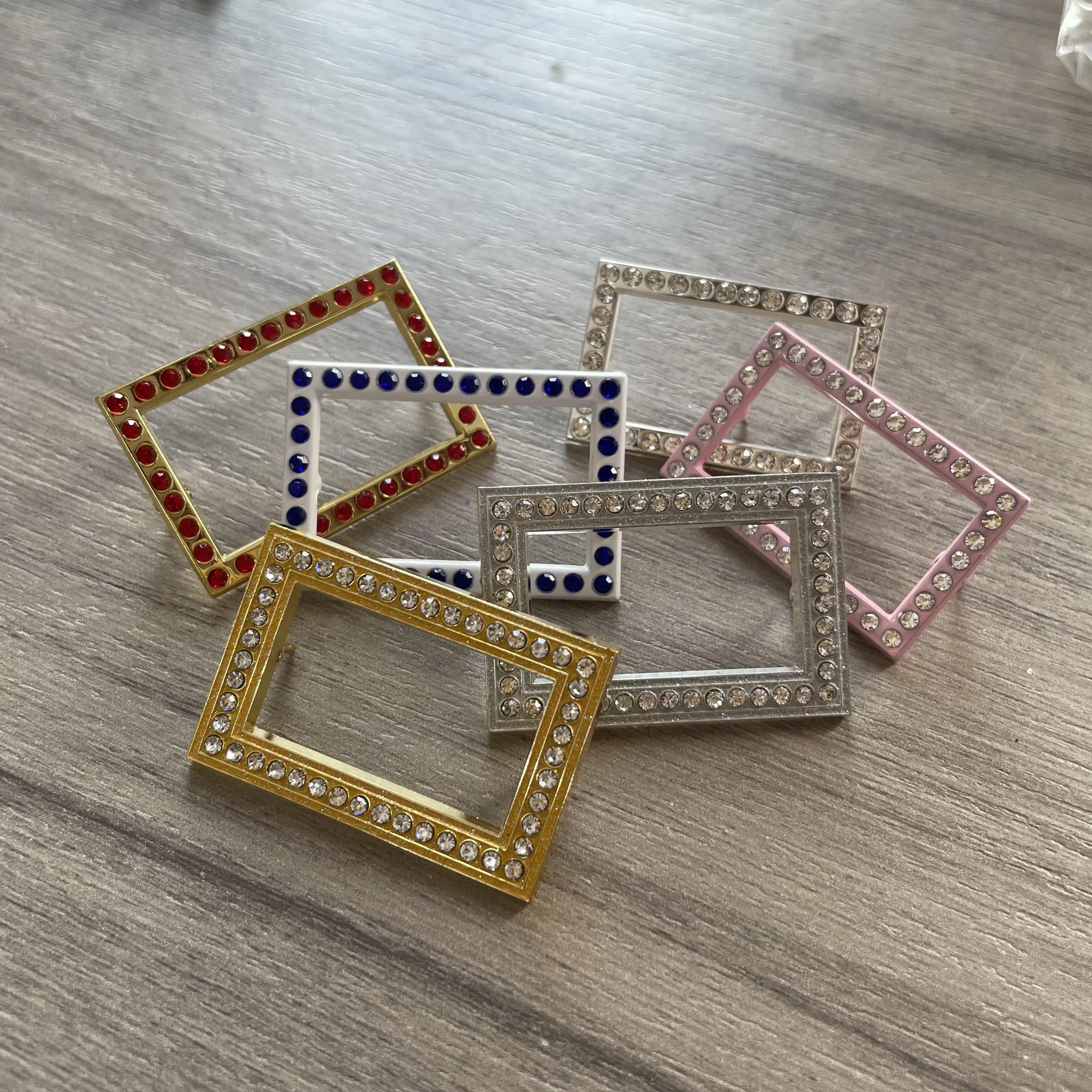 Custom wholesale Hot sale border hat pins frame pins rhinestone Galvanized pins for hats