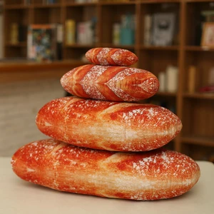 New Design Real Life 3D Plush Bread Pillow Toy Creative Bread Plush For Gift