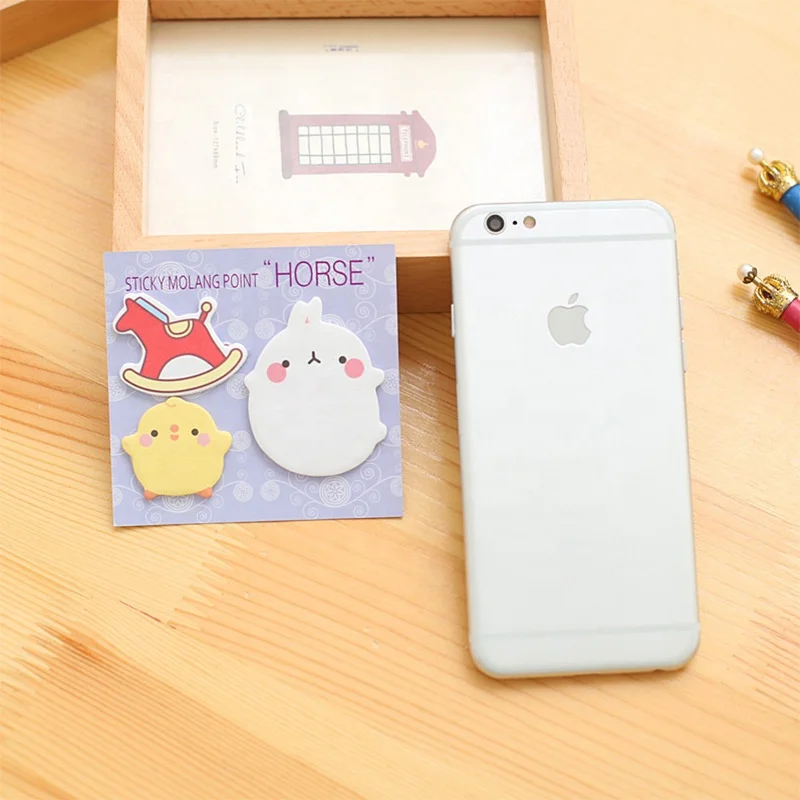 Wholesale hot sale fancy cute sticky notes wood free color printing Mini Memo Pad Set