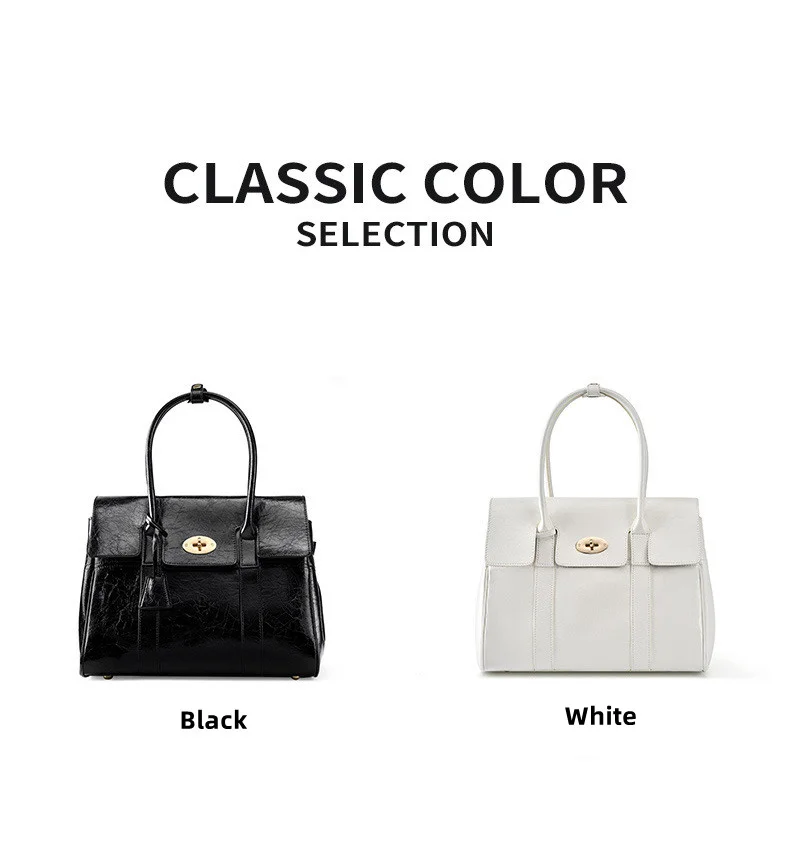 Soft Leather Handbag Large-capacity Cowhide Hot Rhinestone