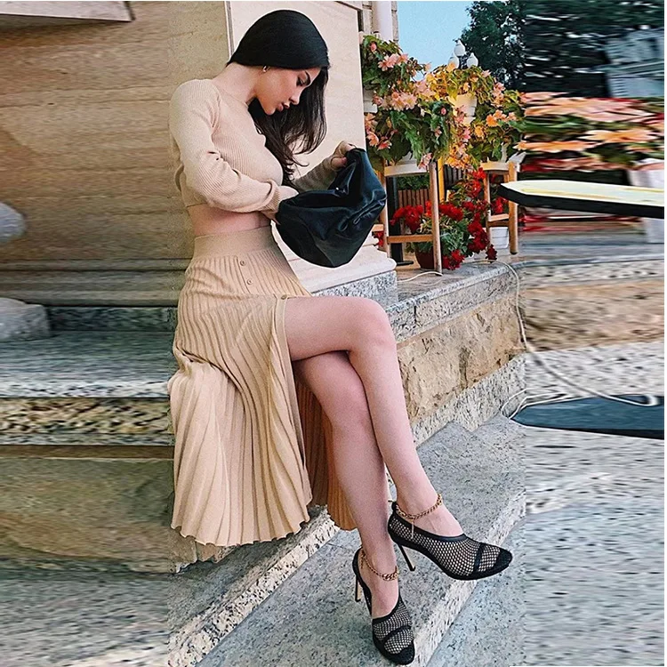 Женский трикотажный комплект из двух предметов, повседневное однотонное платье на пуговицах с длинным рукавом, 2020