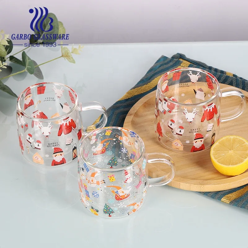 Various Type Animal Cat Design Drinking Glass Cup High Borosilicate Double Wall Glass Coffee Cup Water Tea Mug Factory Wholesale