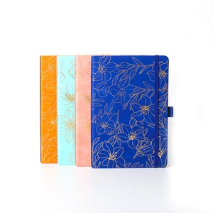 2026 Factory A5 PU Leather Journal Planner Soft Touch Hardcover  Fabric Notebook With Elastic Band