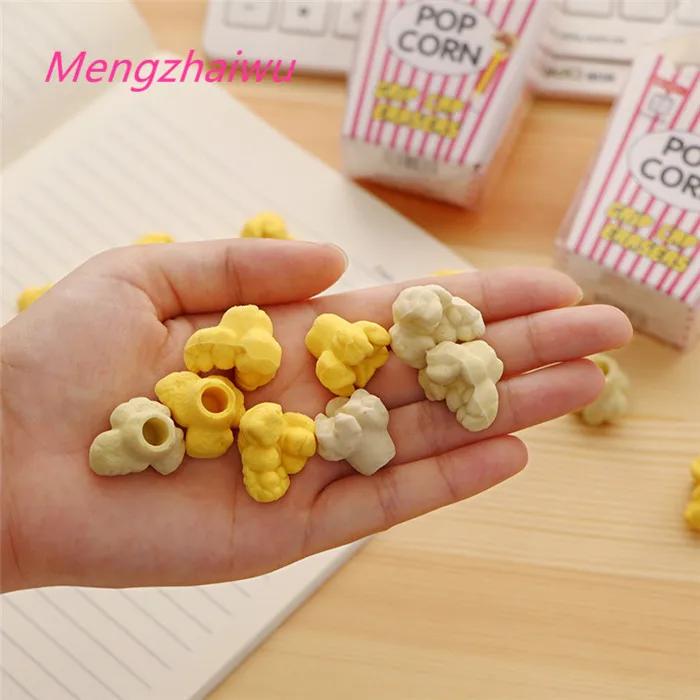 Дешевые школьные принадлежности из Малайзии канцелярские креативные ластики в виде попкорна для детей волшебный школьный