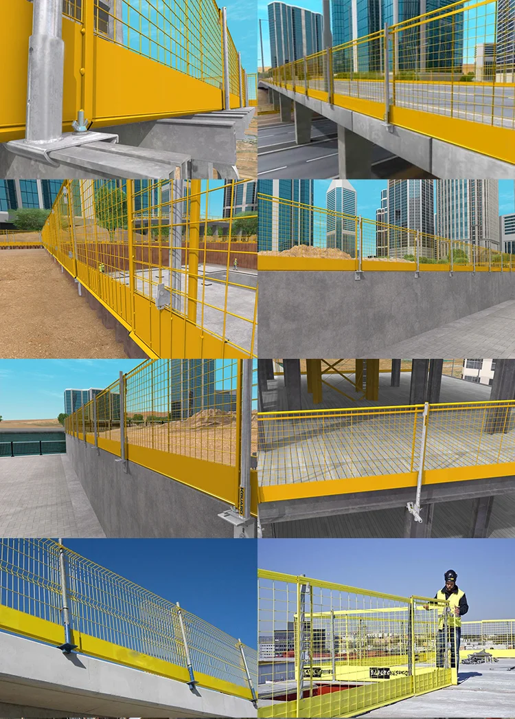 Edge Fall Protection Safety Fence Barrier For Building Construction
