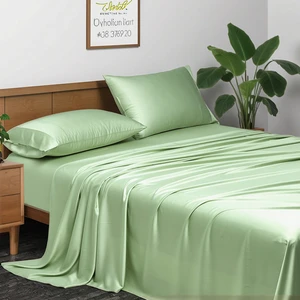 High-End American Style Hotel Beddings Sets Luxury Embroidered Bamboo Lyocell Sheet Hotel African Theme Woven Technics