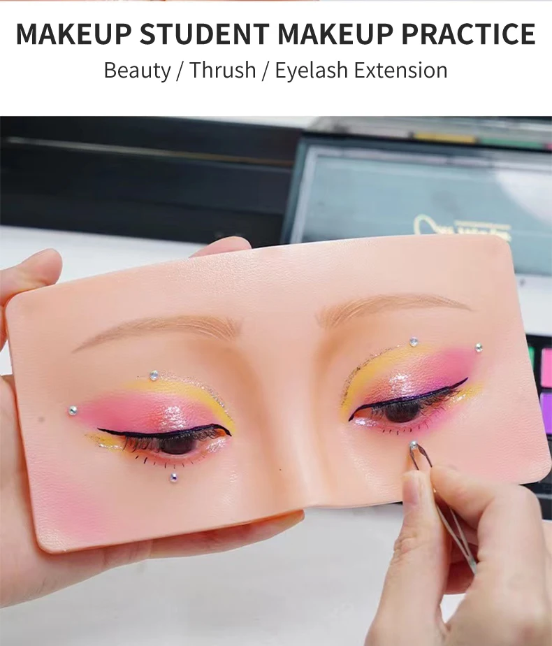 Wholesale Reusable 5d Makeup Practice Board Silicone Eye Makeup