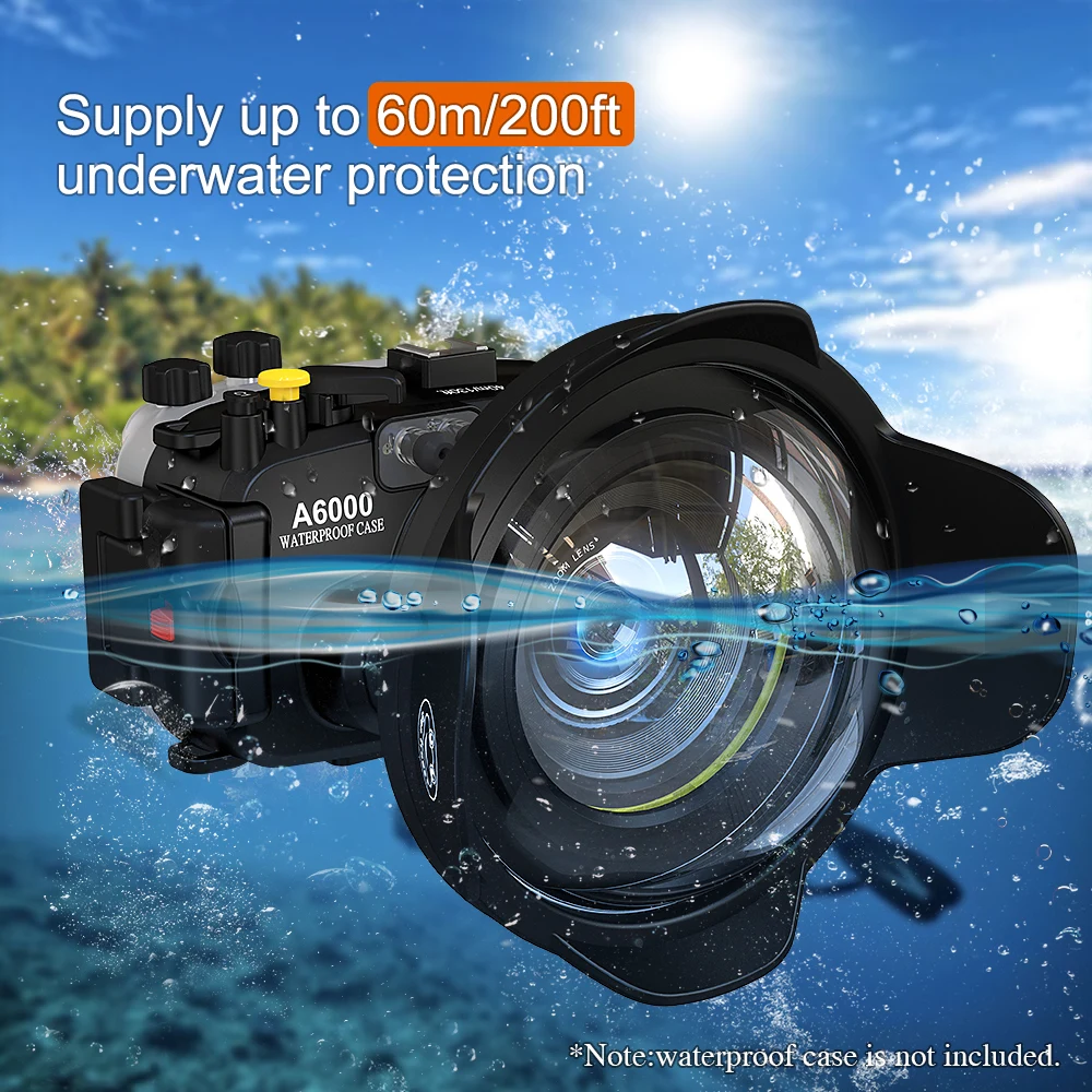 Seafrogs 67mm Fisheye Lens Shade - Waterproof Wide Angle Lens for Sony, Canon, Nikon Cameras, Ideal for Underwater Photography