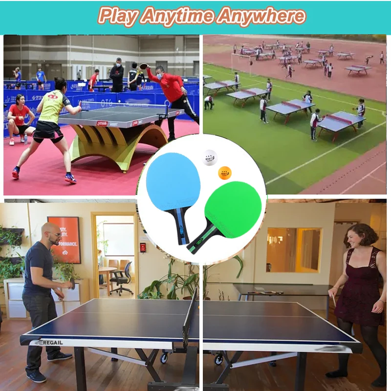 Set Ping Pong Donic-Schildkröt - 4 Racchette, 5 Palline, Borsa Trasporto, Per 4 Giocatori - Foto 5